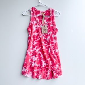 True Craft Pink Tie Dye Tank Top Size Medium